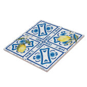 Carreau style italien, méditerranéen, majolica, citron, (Côté)