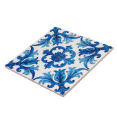 Carreau style italien, méditerranéen, mosaïque, bleu, (Côté)