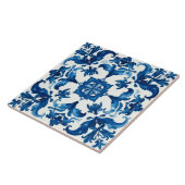 Carreau style italien, méditerranéen, mosaïque, bleu, (Côté)