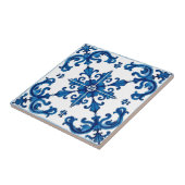 Carreau style italien, méditerranéen, mosaïque, bleu, (Côté)