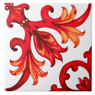 Carreau Style italien, mosaïque, rouge