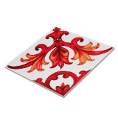 Carreau Style italien, mosaïque, rouge (Côté)