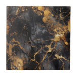 Carreau Style luxueux effet marbre noir et or<br><div class="desc">Vous pouvez ajouter une touche de luxe à votre maison avec ces carreaux en céramique à effet de marbre noir et or. Le détail veineux et l'élégante palette de couleurs avec des éclats d'or créent un design élégant et intemporel qui est parfait pour toute maison moderne et pour ajouter une...</div>