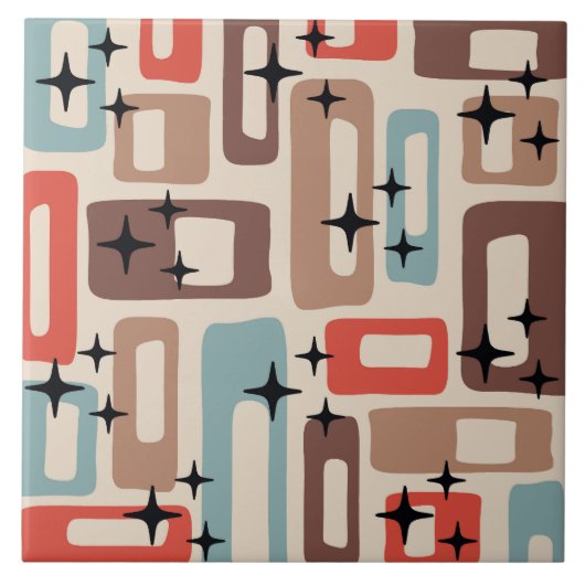 Carreau Style moderne du milieu du siècle (Devant)