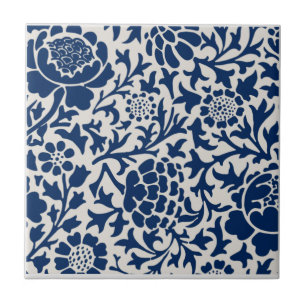 Carreau Style Motif européen de chardon bleu