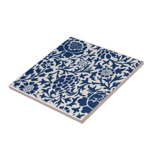 Carreau Style Motif européen de chardon bleu (Côté)