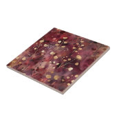 Carreau Style or bordeaux abstrait modèle floral élégant (Côté)