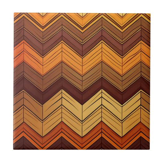 Carreau Style Rétro Artistique Chevron (Devant)