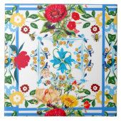 Carreau style sicilien, majolica, citrons                 (Devant)