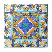 Carreau style sicilien, majolica, citrons (Devant)