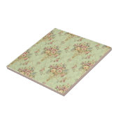 Carreau Style Victorien Vert Sage Français Rococo Floral (Côté)