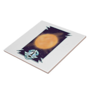 Carreau Style vintage des années 1950 logo Sci-fi