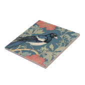 Carreau Style William Morris Face droite Magpie Bird (Côté)