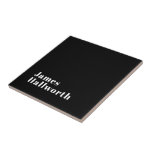 Carreau Stylish Editable Retro Modern Name (ou autre texte<br><div class="desc">Design personnalisable moderne avec un nom ou tout autre texte.</div>