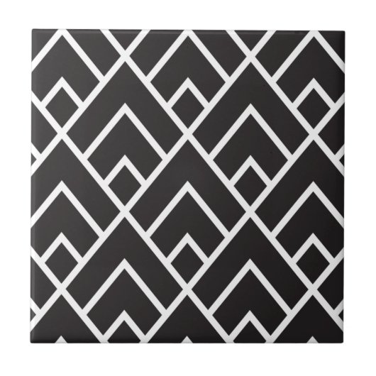 Carreau Stylish Geometric Diamond Grid Pattern (Devant)