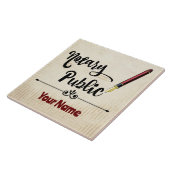 Carreau Stylo d'encre Notaire Public Bourgogne Nom Customi (Côté)