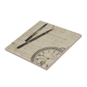 Carreau Stylos de fontaine et Watchface avec des notes (Côté)