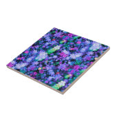 Carreau Succulents floraux roses et pourpres Girly (Côté)