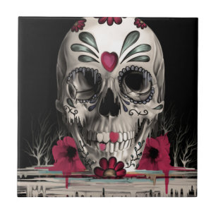 Carreau Sucre tiré, crâne de fonte de sucre