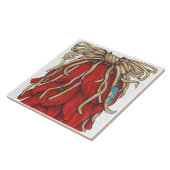 Carreau Sud-Ouest Lizard Red Chili Pepper House # Top (Côté)