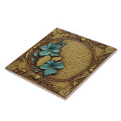 Carreau Sud Ouest Pays Beige Turquoise Floral (Côté)