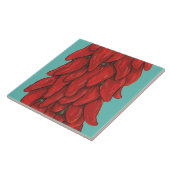 Carreau Sud-Ouest Red Chili Pepper Ristra Middle Turquoise (Côté)