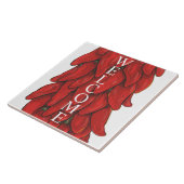 Carreau Sud-Ouest Red Chili Pepper Ristra Welcome Middle (Côté)