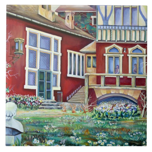 Carreau Suède, Paysage Traditionnel (Devant)