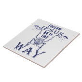 Carreau Suivez Jésus Il est la façon de la moto chrétienne (Côté)