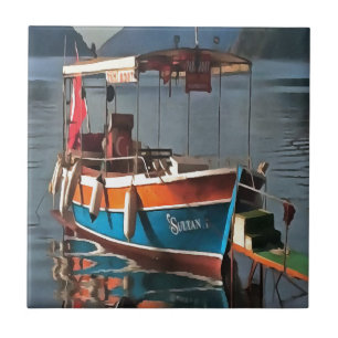 Carreau Sultan Taxi Bateau Marmaris Art Nautique