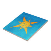 Carreau Sun brillant, sommeil de lune--symbole du soleil (Côté)