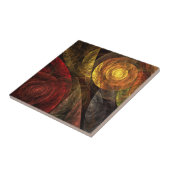 Carreau Sun Flower Floral Moderne Art Motif Abstrait (Côté)