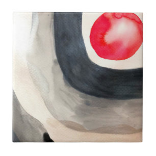 Carreau Sun gris et noir art moderne abstrait