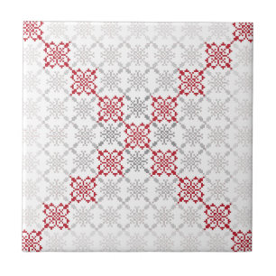 Carreau SUN traditionnel letton motif géométrique II