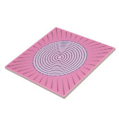Carreau Sunburst géométrique moderne - Nuances de rose (Côté)