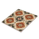 Carreau Sunburst marocain rustique - Terracotta & Crème (Côté)
