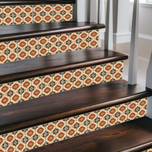 Carreau Sunburst marocain rustique - Terracotta & Crème