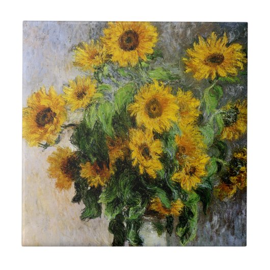 Carreau Sunflowers, 1881 par Monet. (Devant)