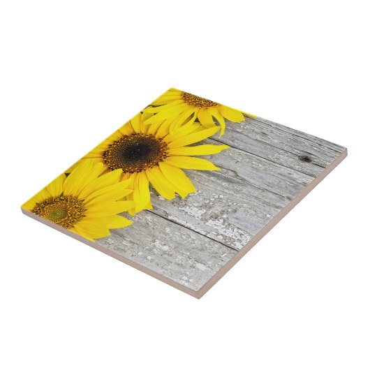 Carreau Sunflowers on table (Côté)