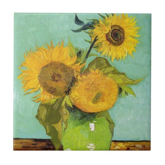 Carreau Sunflowers par Van Gogh (Devant)