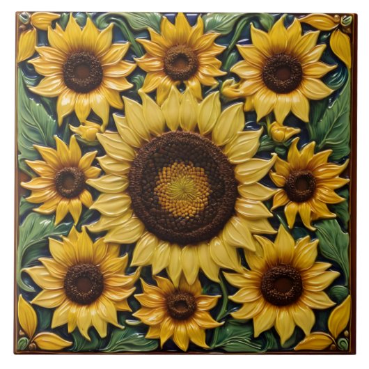 Carreau Sunflowers Populaire belle collection (Devant)