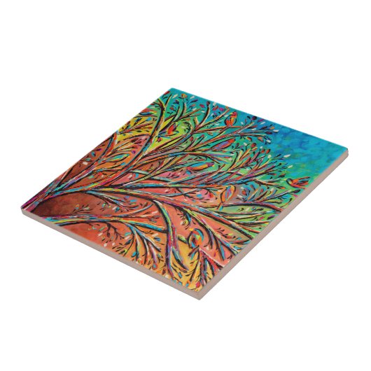 Carreau Sunrise Treetop Birds II (Côté)