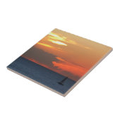 Carreau Sunset Clouds and Sailboat Seascape (Côté)