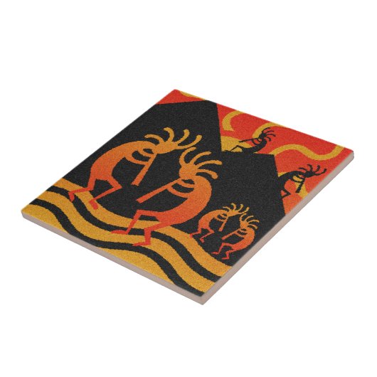 Carreau Sunset du désert Kokopelli Sud-ouest (Côté)