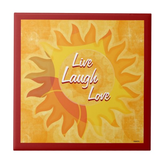Carreau Sunshine Mix Live Laugh Love Tile (Devant)