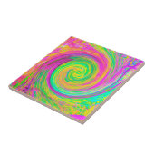 Carreau Super Abstrait violet et cyclique jaune (Côté)