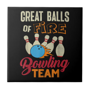 Carreau Super Balls Fire Bowling Team Shirt Funny Vintage