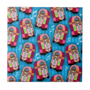 Carreau Super Retro Cute Jukebox Neon Fun Time