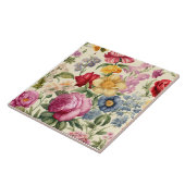 Carreau Superbe Carrelage Floral En Céramique. (Côté)