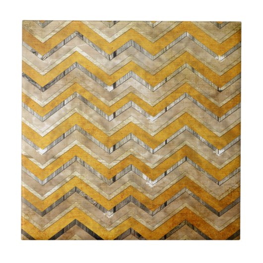 Carreau Superbe cool chevron zigzag motif marbre de bois (Devant)